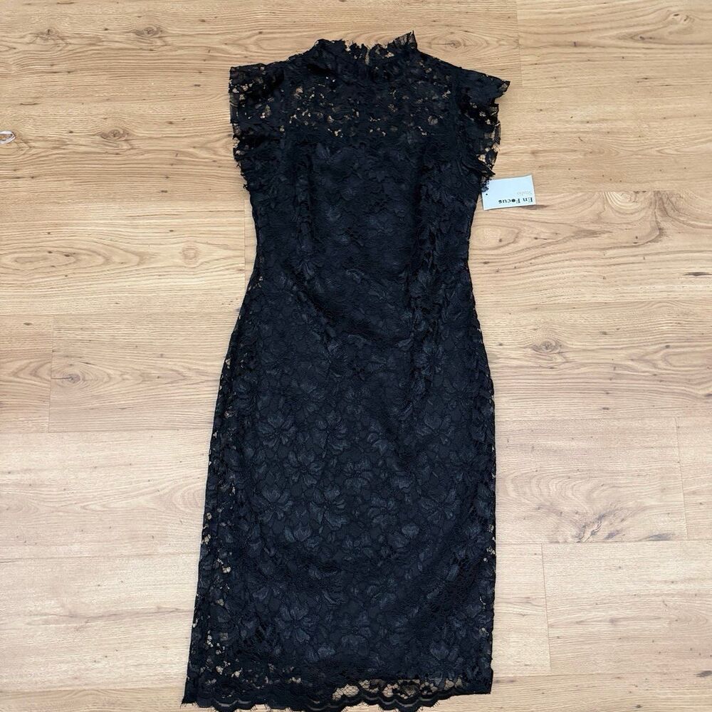 Enfocus Studio Black Lace Dress